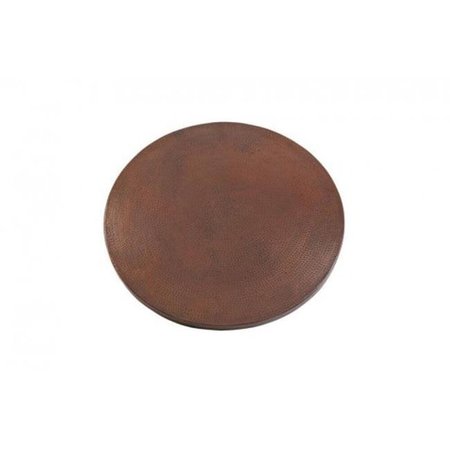 PREMIER COPPER PRODUCTS Premier Copper Products TTR24DB 24 in. Round Hammered Copper Table Top TTR24DB